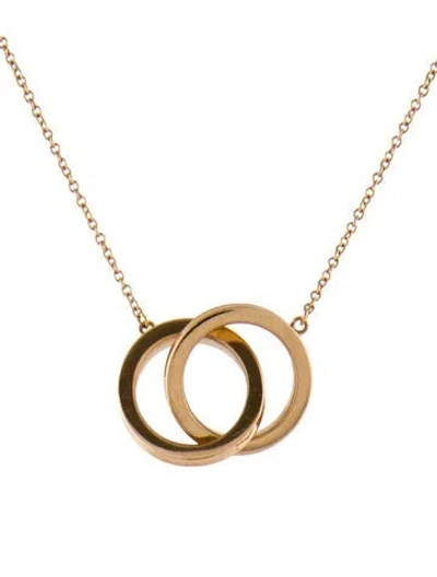 Pre-owned Tiffany & Co 1837® Interlocking Circles Pendant Necklace, 15.5" In Multi