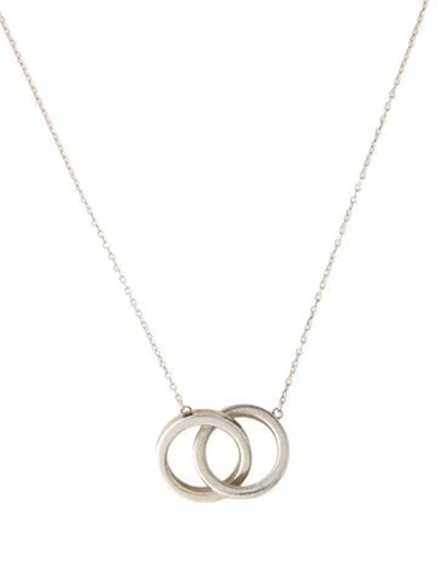 Pre-owned Tiffany & Co 1837 Interlocking Circles Pendant Necklace, 16" In Multi