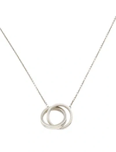 Pre-owned Tiffany & Co 1837 Interlocking Circles Pendant Necklace, 18" In Multi