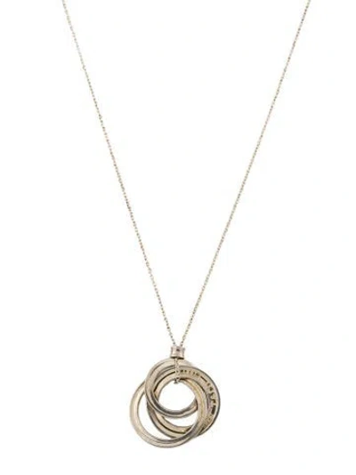 Pre-owned Tiffany & Co 1837® Interlocking Circles Pendant Necklace, 19.5" In Multi