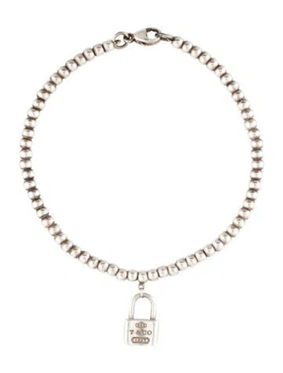 Pre-owned Tiffany & Co 1837 Mini Lock Bead Bracelet, 6.5" In Multi