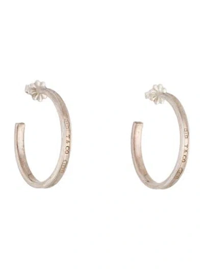 Pre-owned Tiffany & Co 1837 Narrow Hoop Earrings In Multi