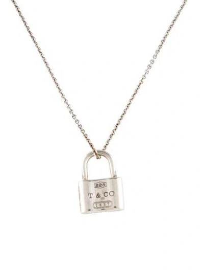 Pre-owned Tiffany & Co 1837 Padlock Pendant Necklace, 16" In Multi