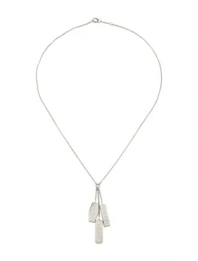 Pre-owned Tiffany & Co 1837 Triple Bar Lavalier Necklace, 15" In Multi