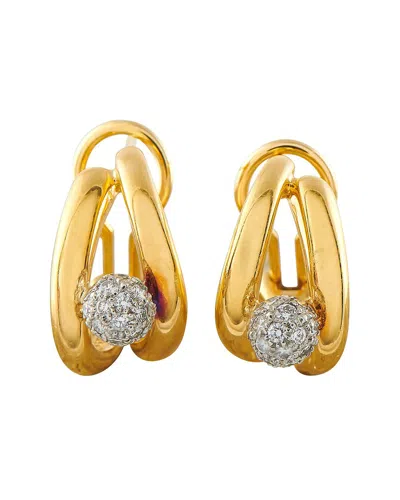 Pre-owned Tiffany & Co . 18k 0.40 Ct. Tw. Diamond Earring (authentic Pre-loved)