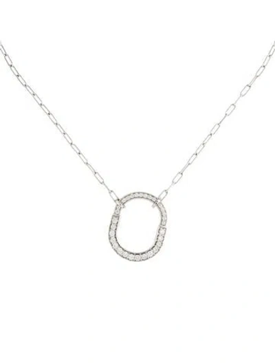 Pre-owned Tiffany & Co 18k 1.25ctw Lock Pendant Necklace, Medium, 1.25" In Multi