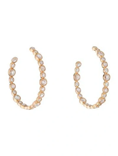 Pre-owned Tiffany & Co 18k 1.30ctw Diamond Cobblestone Hoop Earrings In Multicolor