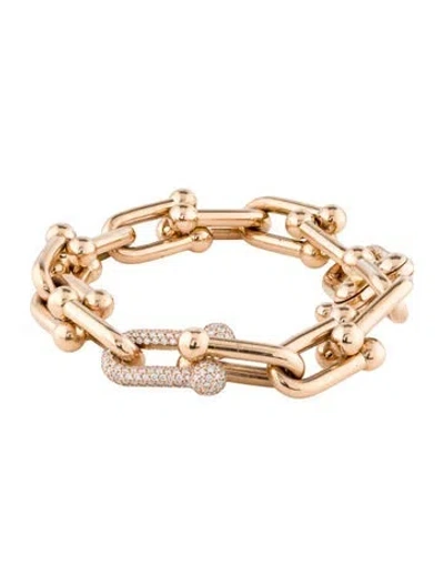 Pre-owned Tiffany & Co 18k 1.70ctw Diamond Link Bracelet, 6.5" In Multi