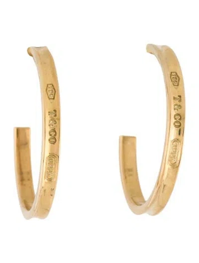 Pre-owned Tiffany & Co 18k 1837 Hoop Earrings In Multi