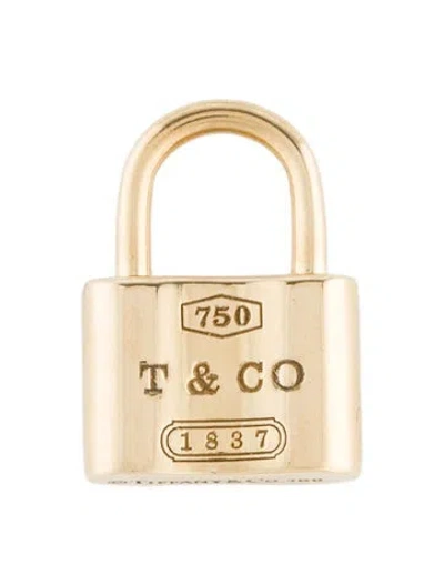 Pre-owned Tiffany & Co 18k 1837 Padlock Pendant, 0.75" In Multi