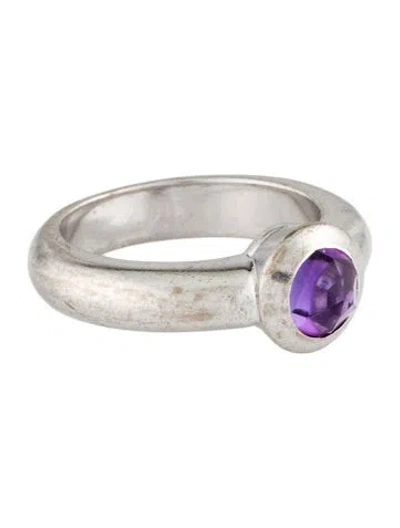 Pre-owned Tiffany & Co 18k Amethyst Cocktail Ring In Multi