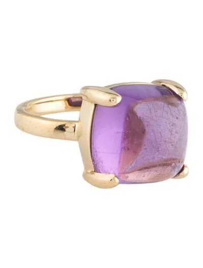 Pre-owned Tiffany & Co 18k Amethyst Sugar Stacks Cocktail Ring In Multi