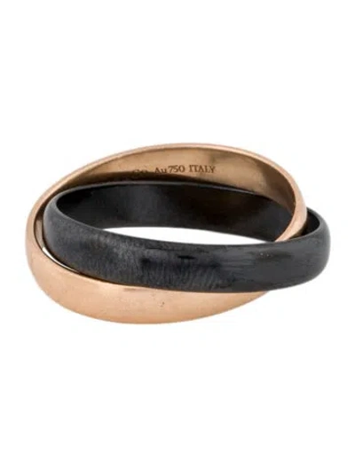 Pre-owned Tiffany & Co 18k And Titanium Melody Ring In Multi