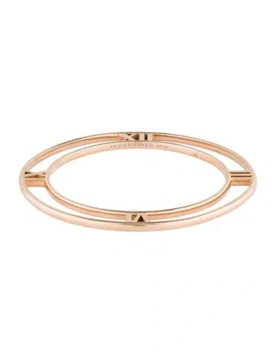 Pre-owned Tiffany & Co 18k Atlas Large Pendant Bangle Bracelet In Multi