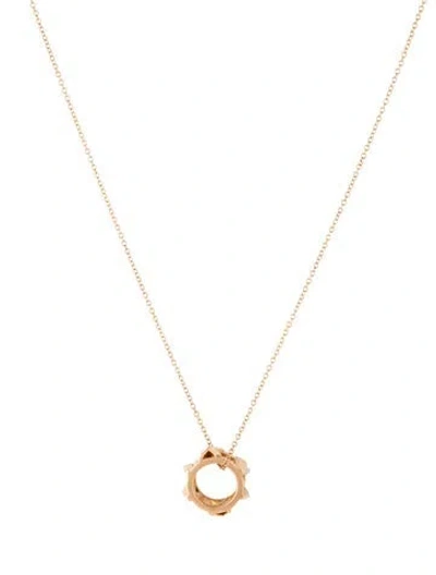Pre-owned Tiffany & Co 18k Atlas Pendant Necklace, 18.5" In Multi