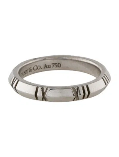 Pre-owned Tiffany & Co 18k Atlas X Closed Narrow Ring In Multi