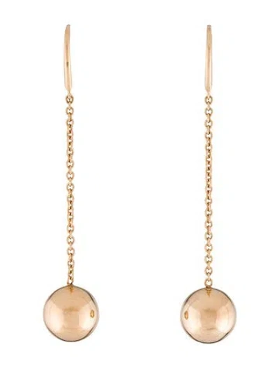 Pre-owned Tiffany & Co 18k Ball Drop Earrings In Multi