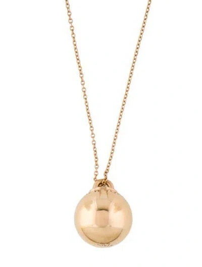 Pre-owned Tiffany & Co 18k Ball Pendant Necklace, 32" In Multi