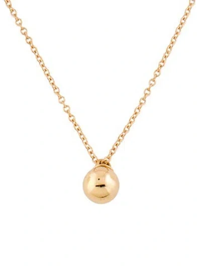 Pre-owned Tiffany & Co 18k Ball Pendant Necklace In Multi