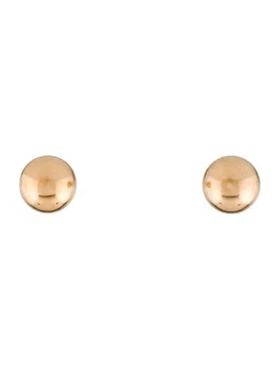 Pre-owned Tiffany & Co 18k Ball Stud Earrings In Multi