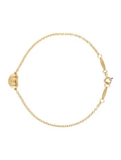 Pre-owned Tiffany & Co 18k Bean Design Bracelet, 6.75" In Multi