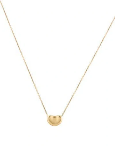 Pre-owned Tiffany & Co 18k Bean Pendant Necklace, 16.25" In Multi