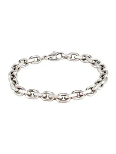 Pre-owned Tiffany & Co 18k Chain Link Bracelet, 8" In Multi