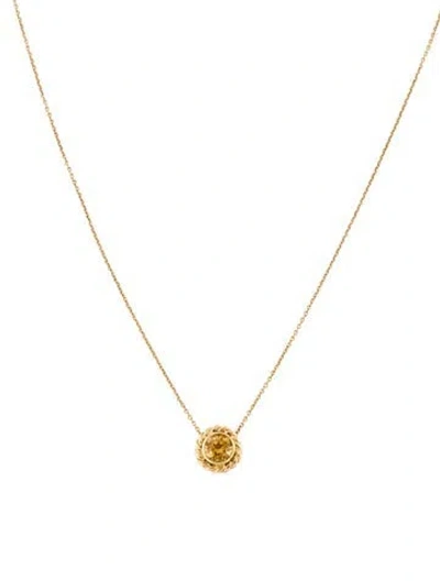 Pre-owned Tiffany & Co 18k Citrine Pendant Necklace, 16.5" In Multi