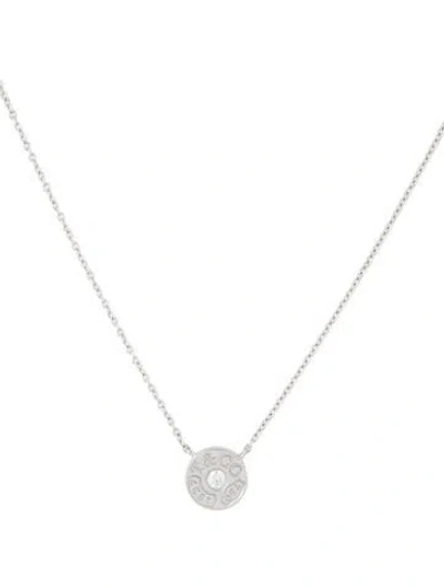 Pre-owned Tiffany & Co 18k Diamond 1837 Circle Pendant Necklace, 16" In Multi