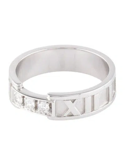 Pre-owned Tiffany & Co 18k Diamond Atlas Band In Multi