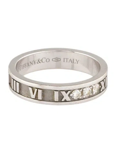 Pre-owned Tiffany & Co 18k Diamond Atlas Narrow Band In Multi