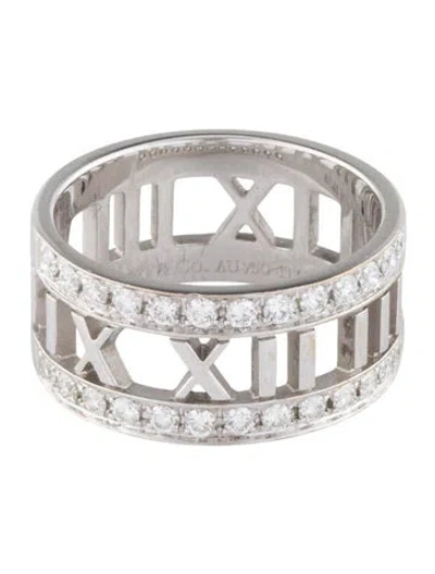 Pre-owned Tiffany & Co 18k Diamond Atlas Open Ring In Multi