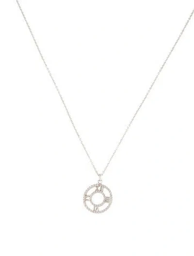 Pre-owned Tiffany & Co 18k Diamond Atlas Pendant Necklace, 16" In Multi