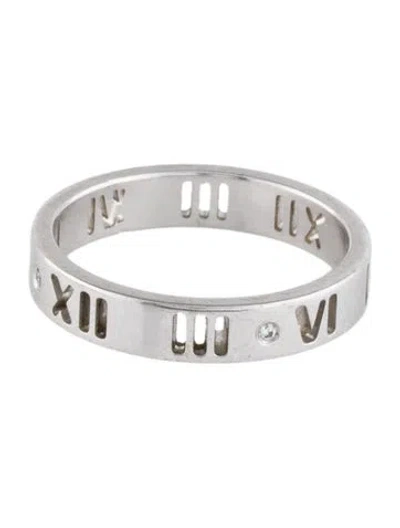 Pre-owned Tiffany & Co 18k Diamond Atlas Pierced Band In Multi