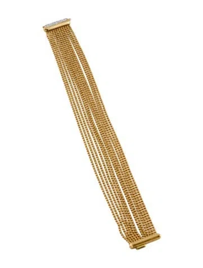 Pre-owned Tiffany & Co 18k Diamond Bead Multistrand Bracelet