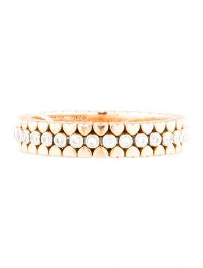 Pre-owned Tiffany & Co 18k Diamond Crown Of Hearts Eternity Band In Multi