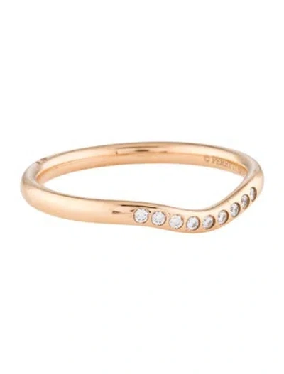 Pre-owned Tiffany & Co 18k Diamond Curved Band In Multi