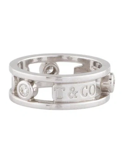 Pre-owned Tiffany & Co 18k Diamond Double Wire Element Ring In Multi