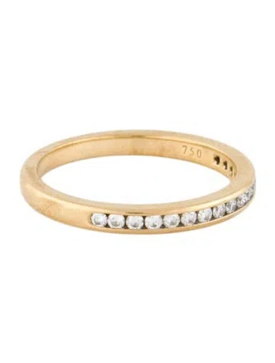 Pre-owned Tiffany & Co 18k Diamond Half Eternity Band Ring In Multi