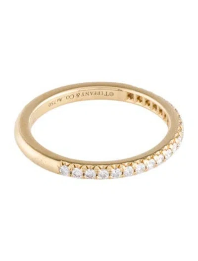 Pre-owned Tiffany & Co 18k Diamond Half Eternity Ring In Multi