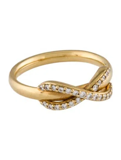 Pre-owned Tiffany & Co 18k Diamond Infinity Ring In Multi