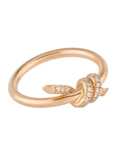 Pre-owned Tiffany & Co 18k Diamond Knot Ring In Multi