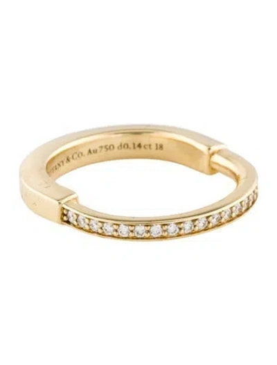 Pre-owned Tiffany & Co 18k Diamond Lock Band In Multi
