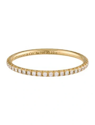 Pre-owned Tiffany & Co 18k Diamond Metro Eternity Band In Multi