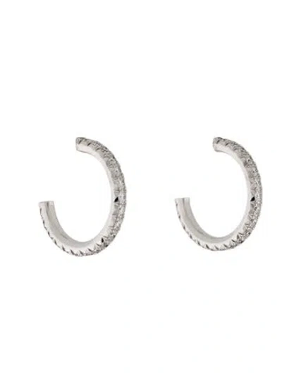 Pre-owned Tiffany & Co 18k Diamond Metro Hoop In Multi