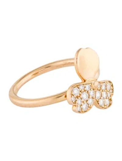Pre-owned Tiffany & Co 18k Diamond Paper Flower Cocktail Ring In Multi