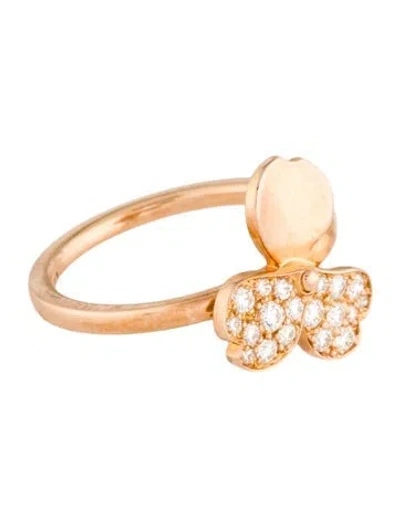 Pre-owned Tiffany & Co 18k Diamond Paper Flowers Cocktail Ring In Multi