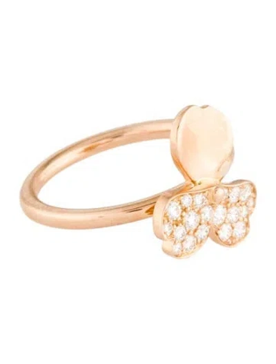 Pre-owned Tiffany & Co 18k Diamond Paper Flowers Cocktail Ring In Multi