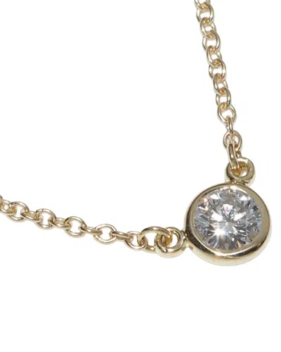 Pre-owned Tiffany & Co . 18k Diamond Pendant Necklace (authentic Pre-loved)