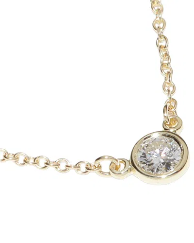 Pre-owned Tiffany & Co . 18k Diamond Pendant Necklace (authentic Pre-loved)